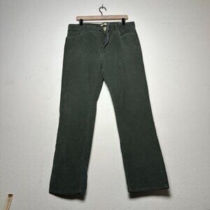 GH Bass Co Chino Corduroy Green Casual Pant Men 36x32 Straight Fit gorp Minimal